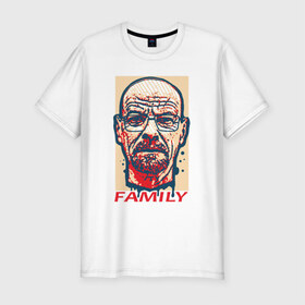 Мужская футболка премиум с принтом Family Heisenberg в Белгороде, 92% хлопок, 8% лайкра | приталенный силуэт, круглый вырез ворота, длина до линии бедра, короткий рукав | 