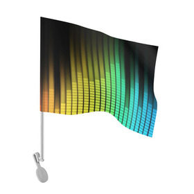 Флаг для автомобиля с принтом Эквалайзер в Белгороде, 100% полиэстер | Размер: 30*21 см | equalizer | звук