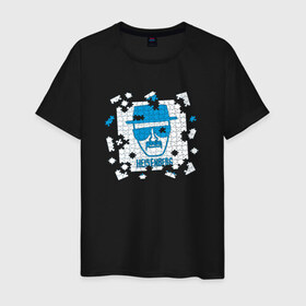 Мужская футболка хлопок с принтом Heisenberg Puzzle в Белгороде, 100% хлопок | прямой крой, круглый вырез горловины, длина до линии бедер, слегка спущенное плечо. | breaking bad | во все тяжкие | сериал