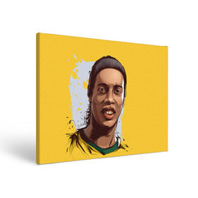 Холст прямоугольный с принтом Ronaldinho в Белгороде, 100% ПВХ |  | football | ronaldinho | роналдиньо | футбол | футболист