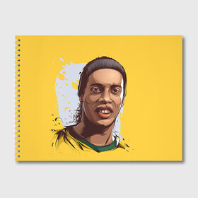 Альбом для рисования с принтом Ronaldinho в Белгороде, 100% бумага
 | матовая бумага, плотность 200 мг. | Тематика изображения на принте: football | ronaldinho | роналдиньо | футбол | футболист