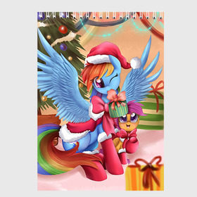 Скетчбук с принтом My Little Pony в Белгороде, 100% бумага
 | 48 листов, плотность листов — 100 г/м2, плотность картонной обложки — 250 г/м2. Листы скреплены сверху удобной пружинной спиралью | Тематика изображения на принте: friendship is magic | mlp | my little pony | new year | pinky pie | swag | дружба   это чудо | мой маленький пони | новый год | пони | поняши | поняшки | с новым годом | сваг | свэг