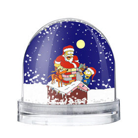 Снежный шар с принтом Новый год у Симпоснов в Белгороде, Пластик | Изображение внутри шара печатается на глянцевой фотобумаге с двух сторон | гомер