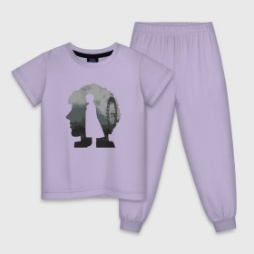 Детская пижама хлопок с принтом Sherlock World в Белгороде, 100% хлопок |  брюки и футболка прямого кроя, без карманов, на брюках мягкая резинка на поясе и по низу штанин
 | англия | британия | детектив | холмс | шерлок