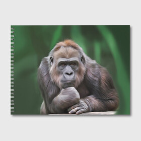 Альбом для рисования с принтом Обезьяна в Белгороде, 100% бумага
 | матовая бумага, плотность 200 мг. | 2016 | мартышка | обезьяна | с новым годом | символ нг