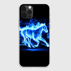 Чехол для iPhone 12 Pro Max с принтом Ледяной конь в Белгороде, Силикон |  | Тематика изображения на принте: арт | лёд | лошадь | огонь | пламя