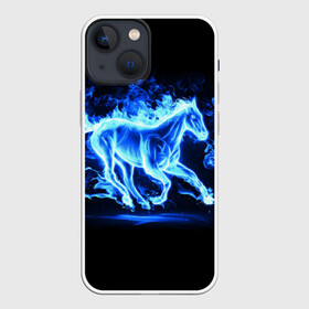Чехол для iPhone 13 mini с принтом Ледяной конь в Белгороде,  |  | арт | лёд | лошадь | огонь | пламя