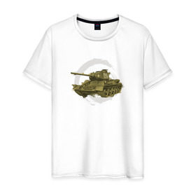 Мужская футболка хлопок с принтом Танк Т-34 в Белгороде, 100% хлопок | прямой крой, круглый вырез горловины, длина до линии бедер, слегка спущенное плечо. | Тематика изображения на принте: war | самый известный танк красной армии т 34
танки | ссср | т34 | техника