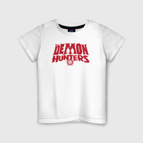 Детская футболка хлопок с принтом The Demon Hunters в Белгороде, 100% хлопок | круглый вырез горловины, полуприлегающий силуэт, длина до линии бедер | 