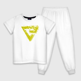 Детская пижама хлопок с принтом Witcher Quen sign в Белгороде, 100% хлопок |  брюки и футболка прямого кроя, без карманов, на брюках мягкая резинка на поясе и по низу штанин
 | 