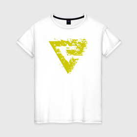 Женская футболка хлопок с принтом Witcher Quen sign в Белгороде, 100% хлопок | прямой крой, круглый вырез горловины, длина до линии бедер, слегка спущенное плечо | 