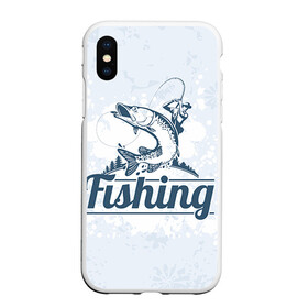 Чехол для iPhone XS Max матовый с принтом Рыбалка в Белгороде, Силикон | Область печати: задняя сторона чехла, без боковых панелей | fishing | рыба | рыбак | рыбалка | туризм