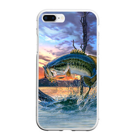 Чехол для iPhone 7Plus/8 Plus матовый с принтом Рыба в Белгороде, Силикон | Область печати: задняя сторона чехла, без боковых панелей | fishing | рыба | рыбак | рыбалка | туризм