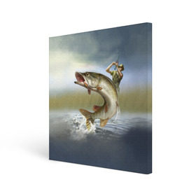 Холст квадратный с принтом Щука в Белгороде, 100% ПВХ |  | Тематика изображения на принте: fishing | рыба | рыбак | рыбалка | туризм | щука