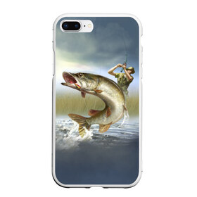 Чехол для iPhone 7Plus/8 Plus матовый с принтом Щука в Белгороде, Силикон | Область печати: задняя сторона чехла, без боковых панелей | fishing | рыба | рыбак | рыбалка | туризм | щука