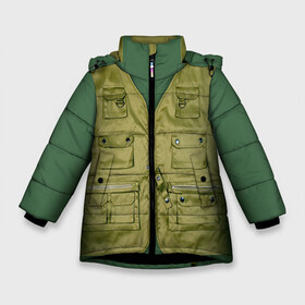 Зимняя куртка для девочек 3D с принтом Жилетка рыбака в Белгороде, ткань верха — 100% полиэстер; подклад — 100% полиэстер, утеплитель — 100% полиэстер. | длина ниже бедра, удлиненная спинка, воротник стойка и отстегивающийся капюшон. Есть боковые карманы с листочкой на кнопках, утяжки по низу изделия и внутренний карман на молнии. 

Предусмотрены светоотражающий принт на спинке, радужный светоотражающий элемент на пуллере молнии и на резинке для утяжки. | fishing | жилет | камуфляж | рыба | рыбак | рыбалка | туризм