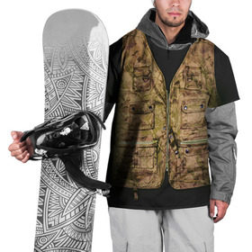 Накидка на куртку 3D с принтом Жилетка охотника в Белгороде, 100% полиэстер |  | hunting | жилет | камуфляж | охота | охотник | туризм