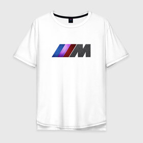 Мужская футболка хлопок Oversize с принтом BMW M texture в Белгороде, 100% хлопок | свободный крой, круглый ворот, “спинка” длиннее передней части | 5 | bmw | m | бмв | м