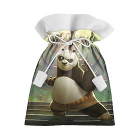 Подарочный 3D мешок с принтом Кунг фу панда в Белгороде, 100% полиэстер | Размер: 29*39 см | Тематика изображения на принте: kung fu | kung fu panda | panda | кунг фу | кунг фу панда | кунгфу | панда. кунг фу | по