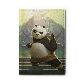 Обложка для автодокументов с принтом Кунг фу панда в Белгороде, натуральная кожа |  размер 19,9*13 см; внутри 4 больших “конверта” для документов и один маленький отдел — туда идеально встанут права | Тематика изображения на принте: kung fu | kung fu panda | panda | кунг фу | кунг фу панда | кунгфу | панда. кунг фу | по