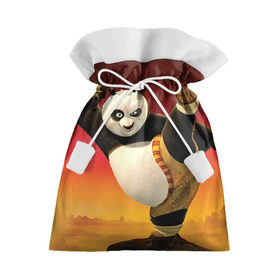 Подарочный 3D мешок с принтом Кунг фу панда в Белгороде, 100% полиэстер | Размер: 29*39 см | Тематика изображения на принте: kung fu | kung fu panda | panda | кунг фу | кунг фу панда | кунгфу | панда. кунг фу | по