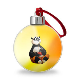 Ёлочный шар с принтом Кунг фу панда в Белгороде, Пластик | Диаметр: 77 мм | kung fu | kung fu panda | panda | кунг фу | кунг фу панда | кунгфу | панда. кунг фу | по