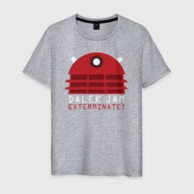 Мужская футболка хлопок с принтом DALEK JAM - EXTERMINATE! в Белгороде, 100% хлопок | прямой крой, круглый вырез горловины, длина до линии бедер, слегка спущенное плечо. | 
