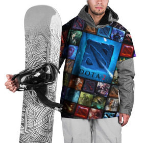 Накидка на куртку 3D с принтом Dota 2 коллаж логотип в Белгороде, 100% полиэстер |  | Тематика изображения на принте: dota 2 коллаж | девушки | игра | логотип | монстры