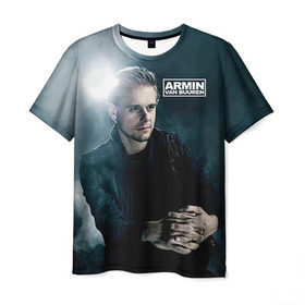 Мужская футболка 3D с принтом Armin Van Buuren в Белгороде, 100% полиэфир | прямой крой, круглый вырез горловины, длина до линии бедер | addicted | buuren | van | аrmin | армен | бюрен | ван