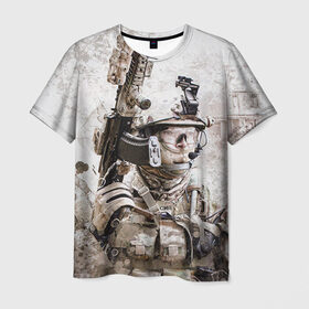 Мужская футболка 3D с принтом ФСБ Альфа в Белгороде, 100% полиэфир | прямой крой, круглый вырез горловины, длина до линии бедер | Тематика изображения на принте: армия | военный | рф | служба | стрелок | структура