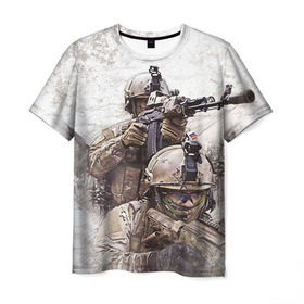 Мужская футболка 3D с принтом ФСБ Альфа в Белгороде, 100% полиэфир | прямой крой, круглый вырез горловины, длина до линии бедер | армия | военный | рф | служба | стрелок | структура