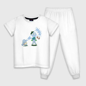 Детская пижама хлопок с принтом Squirt-Fail в Белгороде, 100% хлопок |  брюки и футболка прямого кроя, без карманов, на брюках мягкая резинка на поясе и по низу штанин
 | Тематика изображения на принте: 