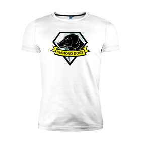 Мужская футболка премиум с принтом Diamond Dogs в Белгороде, 92% хлопок, 8% лайкра | приталенный силуэт, круглый вырез ворота, длина до линии бедра, короткий рукав | Тематика изображения на принте: 