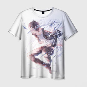 Мужская футболка 3D с принтом Бездомный бог в Белгороде, 100% полиэфир | прямой крой, круглый вырез горловины, длина до линии бедер | anime | noragami | аниме | бездомный бог | бог | йато | норагами
