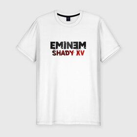 Мужская футболка премиум с принтом Eminem Shady 15 в Белгороде, 92% хлопок, 8% лайкра | приталенный силуэт, круглый вырез ворота, длина до линии бедра, короткий рукав | Тематика изображения на принте: 