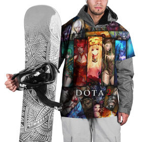Накидка на куртку 3D с принтом Dota-2 Девушки в Белгороде, 100% полиэстер |  | Тематика изображения на принте: dota 2 коллаж | девушки | игра | монстры | оружие