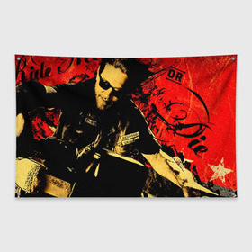 Флаг-баннер с принтом Sons Of Anarchy в Белгороде, 100% полиэстер | размер 67 х 109 см, плотность ткани — 95 г/м2; по краям флага есть четыре люверса для крепления | sons of anarchy | анархии | сыны