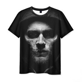 Мужская футболка 3D с принтом Sons Of Anarchy в Белгороде, 100% полиэфир | прямой крой, круглый вырез горловины, длина до линии бедер | sons of anarchy | анархии | сыны