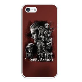 Чехол для iPhone 5/5S матовый с принтом Sons Of Anarchy в Белгороде, Силикон | Область печати: задняя сторона чехла, без боковых панелей | sons of anarchy | анархии | сыны