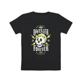 Детская футболка хлопок с принтом Dweller Forever в Белгороде, 100% хлопок | круглый вырез горловины, полуприлегающий силуэт, длина до линии бедер | boy | fallout | pip | vault | убежище | фаллаут