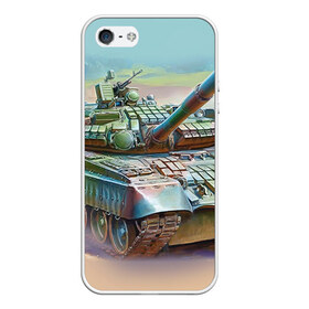 Чехол для iPhone 5/5S матовый с принтом Военная техника в Белгороде, Силикон | Область печати: задняя сторона чехла, без боковых панелей | tank | танки