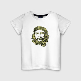 Детская футболка хлопок с принтом Che Guevara camo в Белгороде, 100% хлопок | круглый вырез горловины, полуприлегающий силуэт, длина до линии бедер | Тематика изображения на принте: 