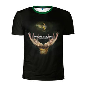 Мужская футболка 3D спортивная с принтом Imagine dragons в Белгороде, 100% полиэстер с улучшенными характеристиками | приталенный силуэт, круглая горловина, широкие плечи, сужается к линии бедра | dragons | imagine | rock | драгонз | имэджн | рок