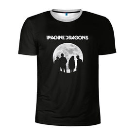Мужская футболка 3D спортивная с принтом Imagine dragons в Белгороде, 100% полиэстер с улучшенными характеристиками | приталенный силуэт, круглая горловина, широкие плечи, сужается к линии бедра | dragons | imagine | rock | драгонз | имэджн | рок
