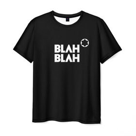 Мужская футболка 3D с принтом Blah-blah в Белгороде, 100% полиэфир | прямой крой, круглый вырез горловины, длина до линии бедер | montblanc | монблан