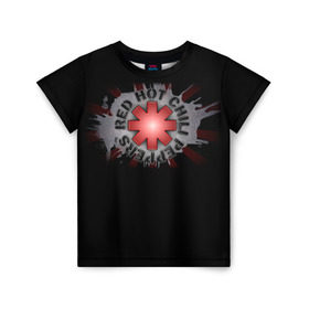Детская футболка 3D с принтом Red Hot Chili Peppers в Белгороде, 100% гипоаллергенный полиэфир | прямой крой, круглый вырез горловины, длина до линии бедер, чуть спущенное плечо, ткань немного тянется | chili | heavy | hot | metal | peppers | red | rhcp | rock | trash | кидис | метал | рок | хеви | энтони