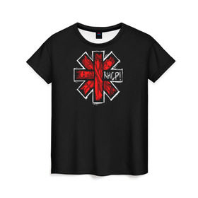 Женская футболка 3D с принтом Red Hot Chili Peppers в Белгороде, 100% полиэфир ( синтетическое хлопкоподобное полотно) | прямой крой, круглый вырез горловины, длина до линии бедер | chili | heavy | hot | metal | peppers | red | rhcp | rock | trash | кидис | метал | рок | хеви | энтони