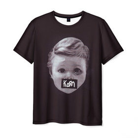 Мужская футболка 3D с принтом KoЯn в Белгороде, 100% полиэфир | прямой крой, круглый вырез горловины, длина до линии бедер | Тематика изображения на принте: korn | metal | rock | группы | корн | метал | рок