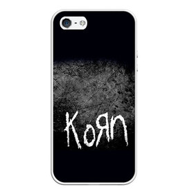 Чехол для iPhone 5/5S матовый с принтом KoЯn в Белгороде, Силикон | Область печати: задняя сторона чехла, без боковых панелей | korn | metal | rock | группы | корн | метал | рок