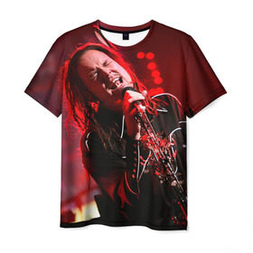 Мужская футболка 3D с принтом KoЯn в Белгороде, 100% полиэфир | прямой крой, круглый вырез горловины, длина до линии бедер | Тематика изображения на принте: korn | metal | rock | группы | корн | метал | рок
